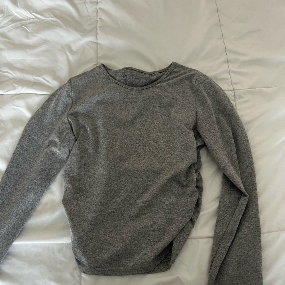 Gray Long Sleeve Women's Top